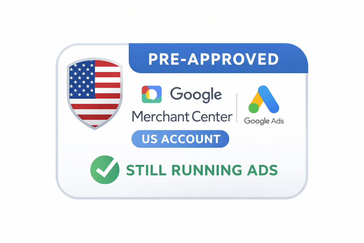 USA Google Merchant Center + Google Ads Account
