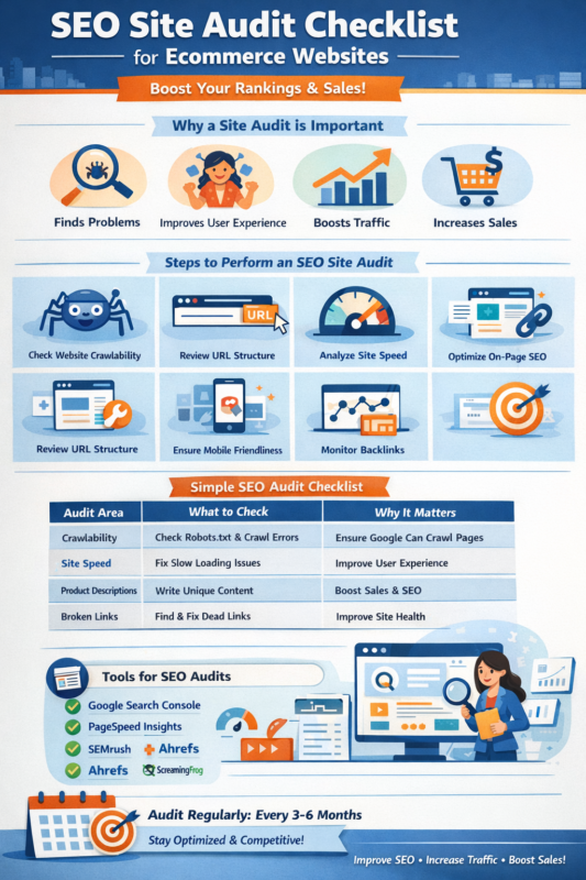 SEO site audit checklist for ecommerce
