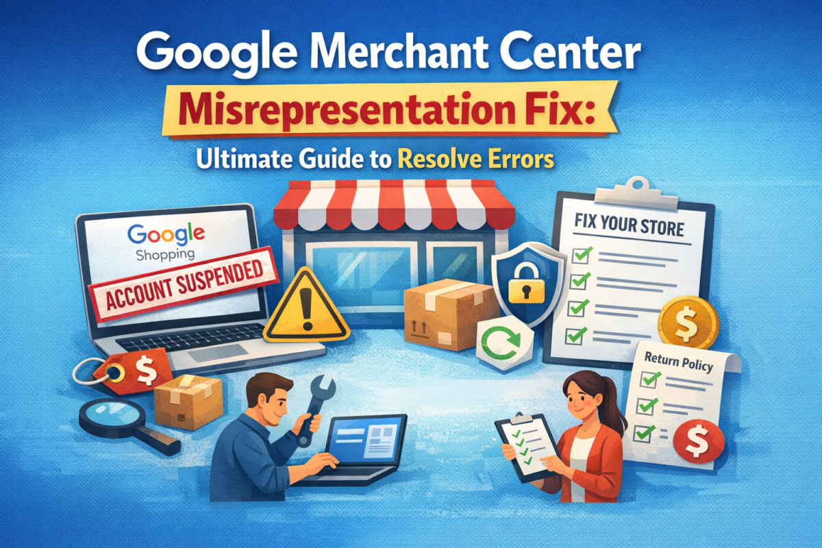 Google Merchant Center Misrepresentation Fix